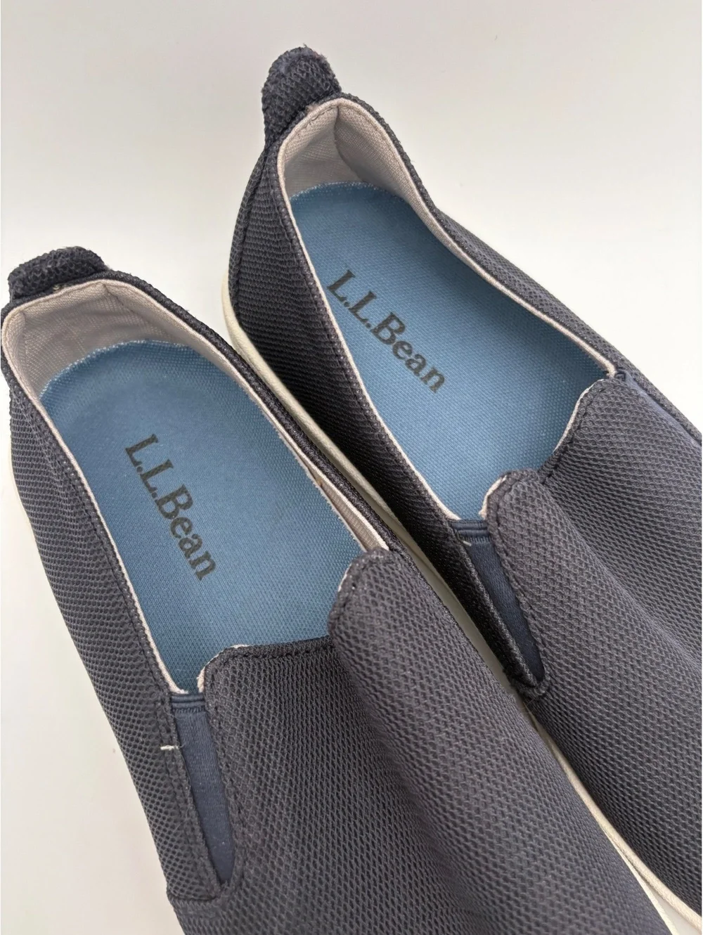 L.L.Bean Men's Size 10 Slip-On Casual Shoes Black Mesh Comfort Breathable